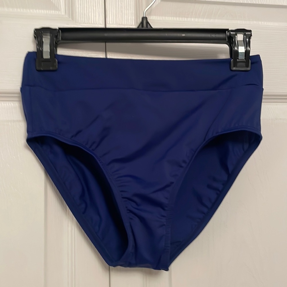 NWOT Bal Harbour Swim Bikini Bottoms Navy Blue Small Liner Attached